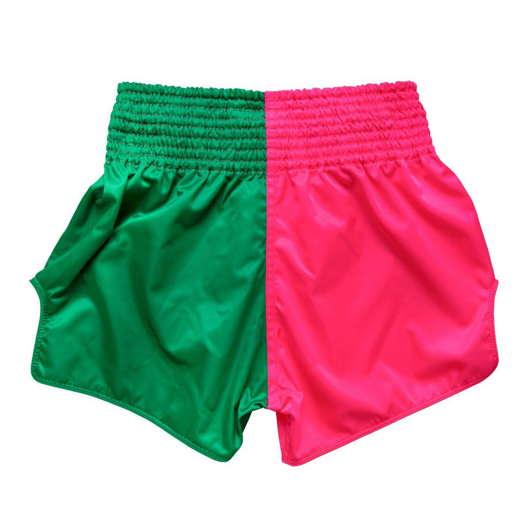 Fairtex Muay Thai Shorts - BS1911 - Slim Cut - Pink/Green