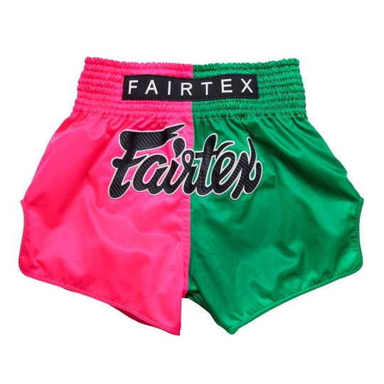 Fairtex Muay Thai Shorts - BS1911 - Slim Cut - Pink/Green