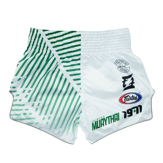 Fairtex Muay Thai Shorts - BS1923  - Slim Cut - Racer White