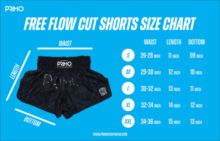 Primo Fightwear Muay Thai Shorts - Free Flow Series - Miami Lights